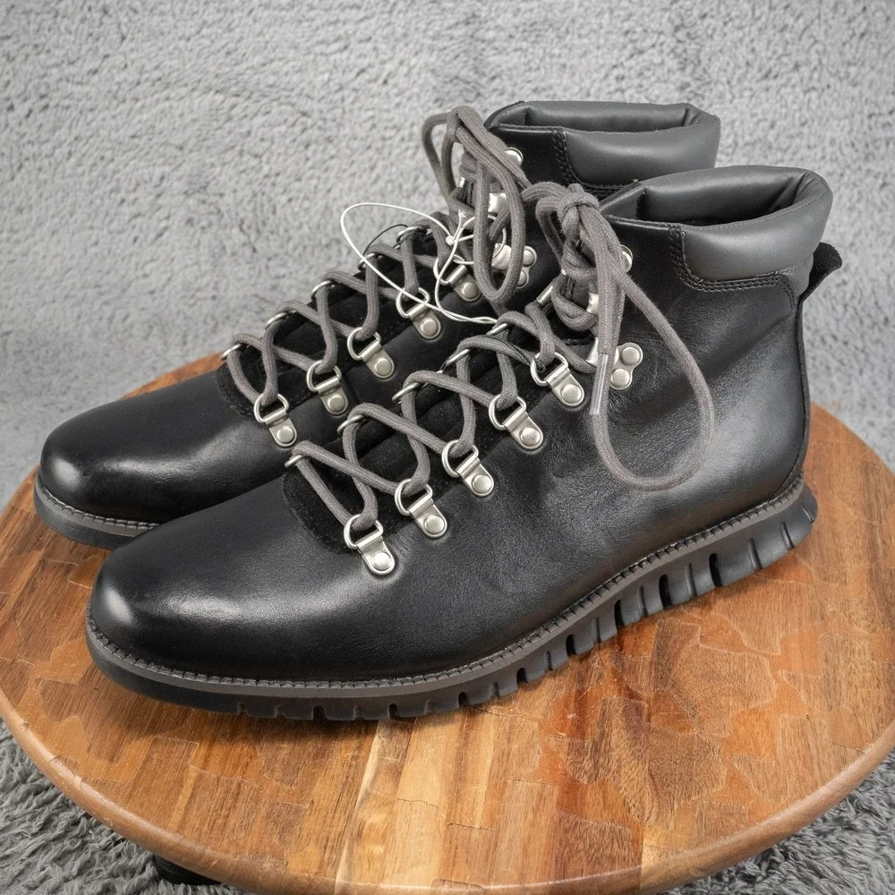 Cole Haan Zerogrand Water Resistant Black Hiking Boot Size 9.5 M C35594